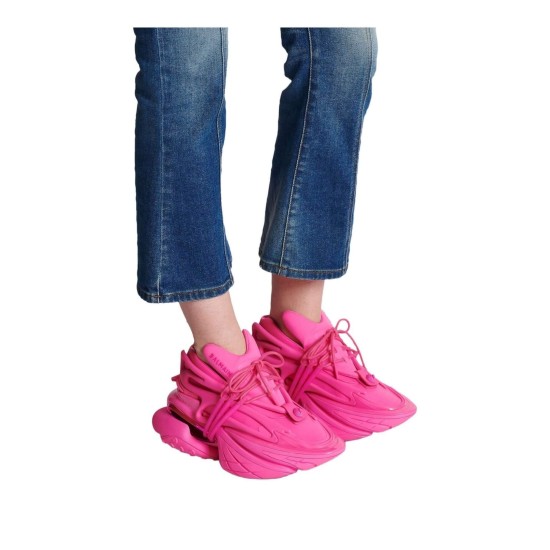 Sneakers BALMAIN Unicorn Multi-Material pentru Damă – Roz